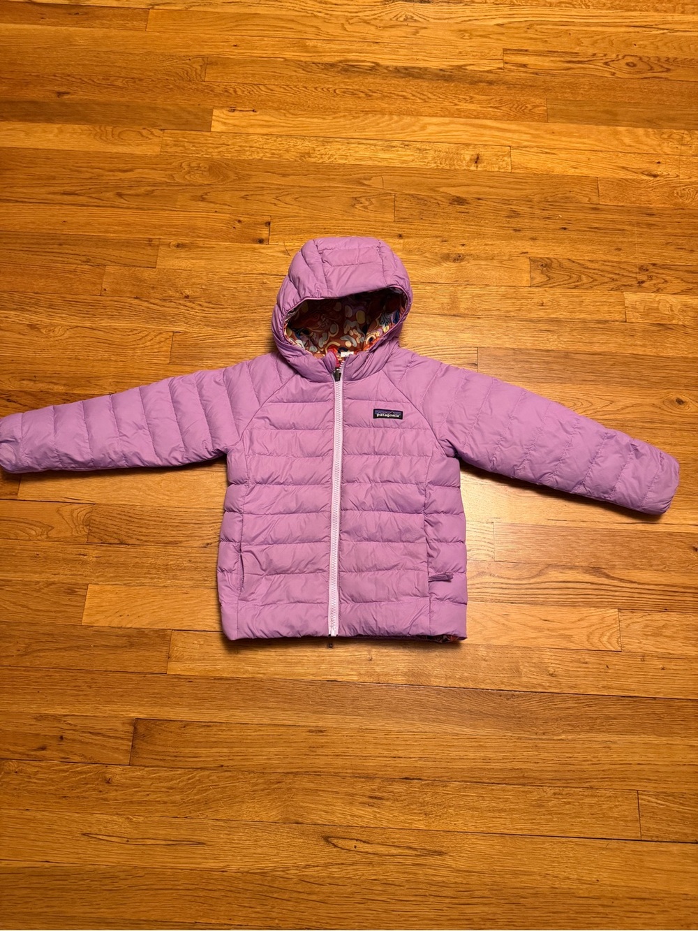Patagonia Girls' Reversible Hooded Puffer Jacket